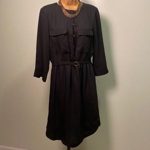 HM Size US 38/CA 8/EUR 38 Black Midi Dress